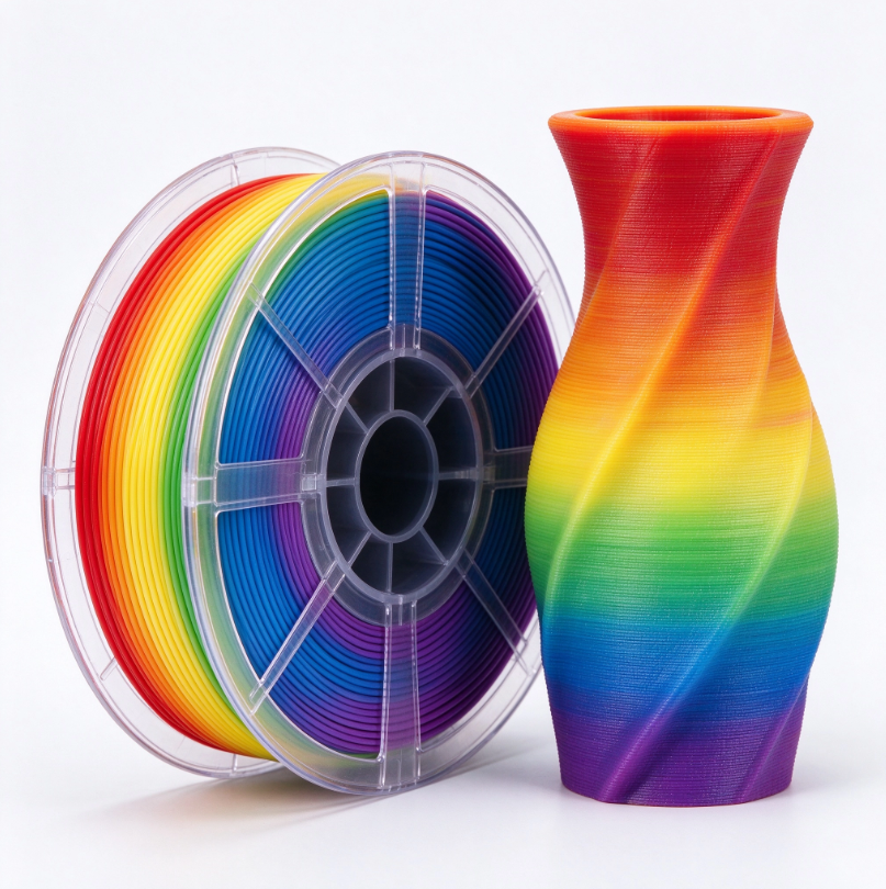 PLA Rainbow Multicolor Filament 1.75mm 1kg/spool